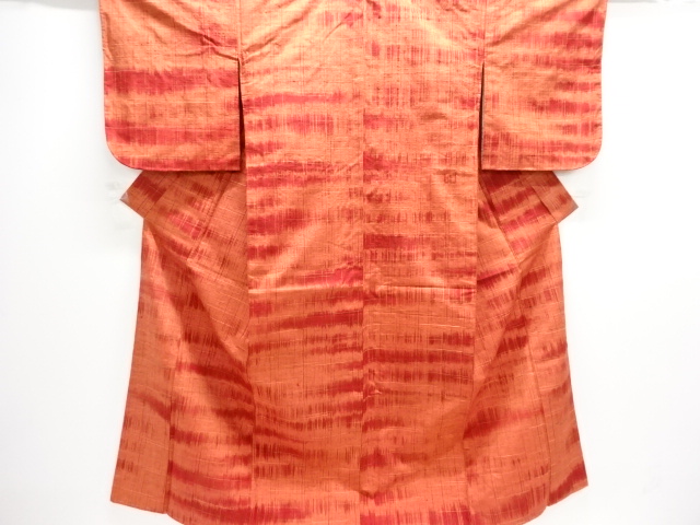 未使用品　絣柄織り出し手織り紬着物